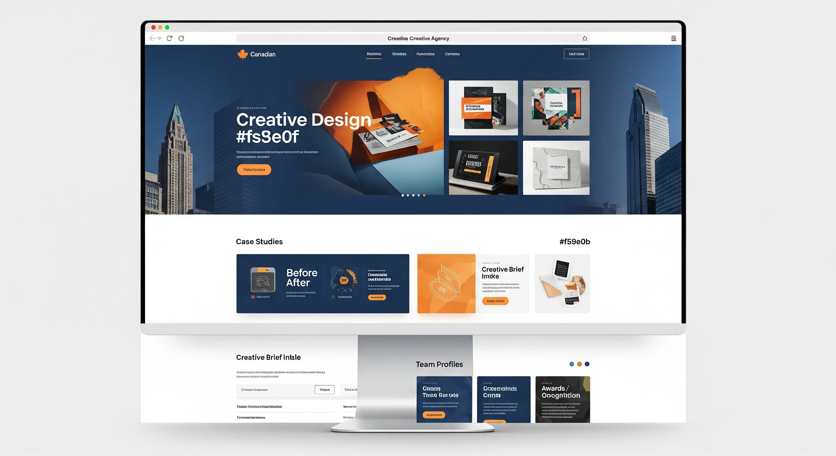 Creative Agency website template — AI-optimized design with booking and analytics
