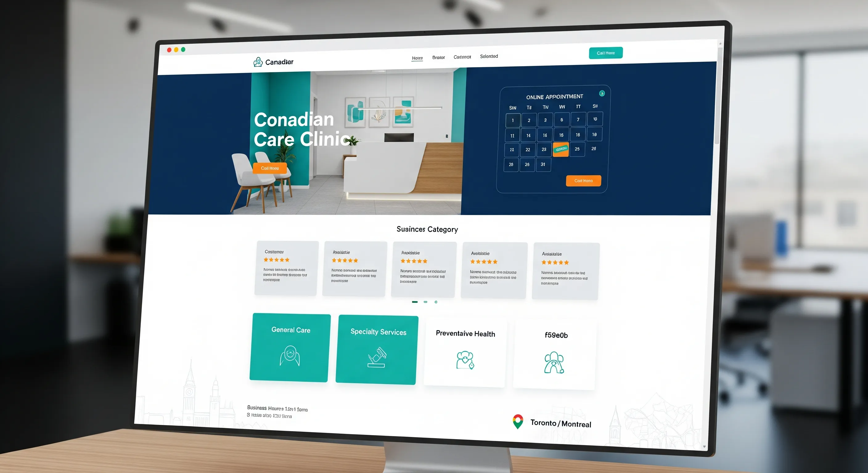 Dental website template — AI-optimized design with booking and analytics