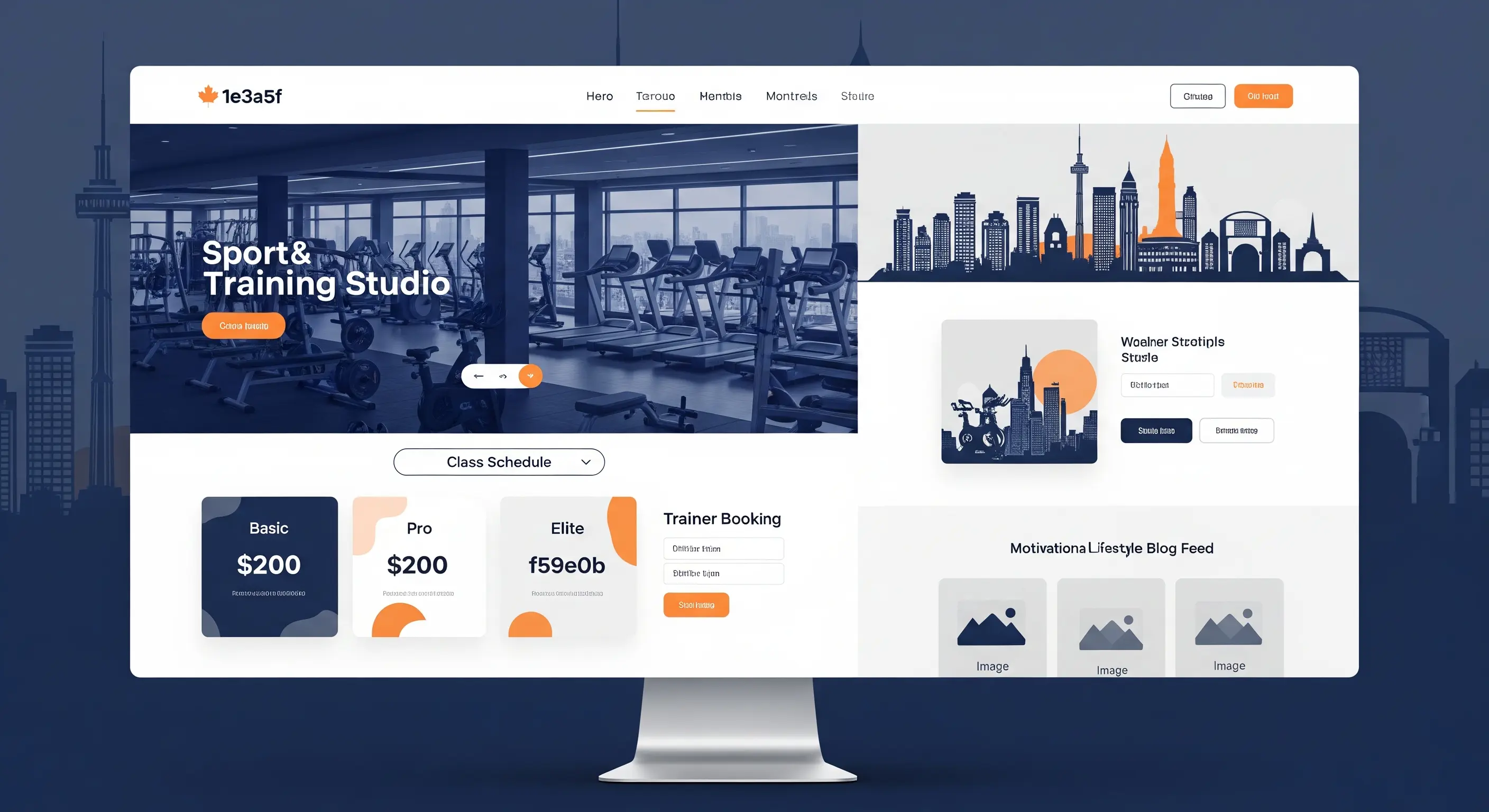 Health & Wellness website template — AI-optimized design with booking and analytics