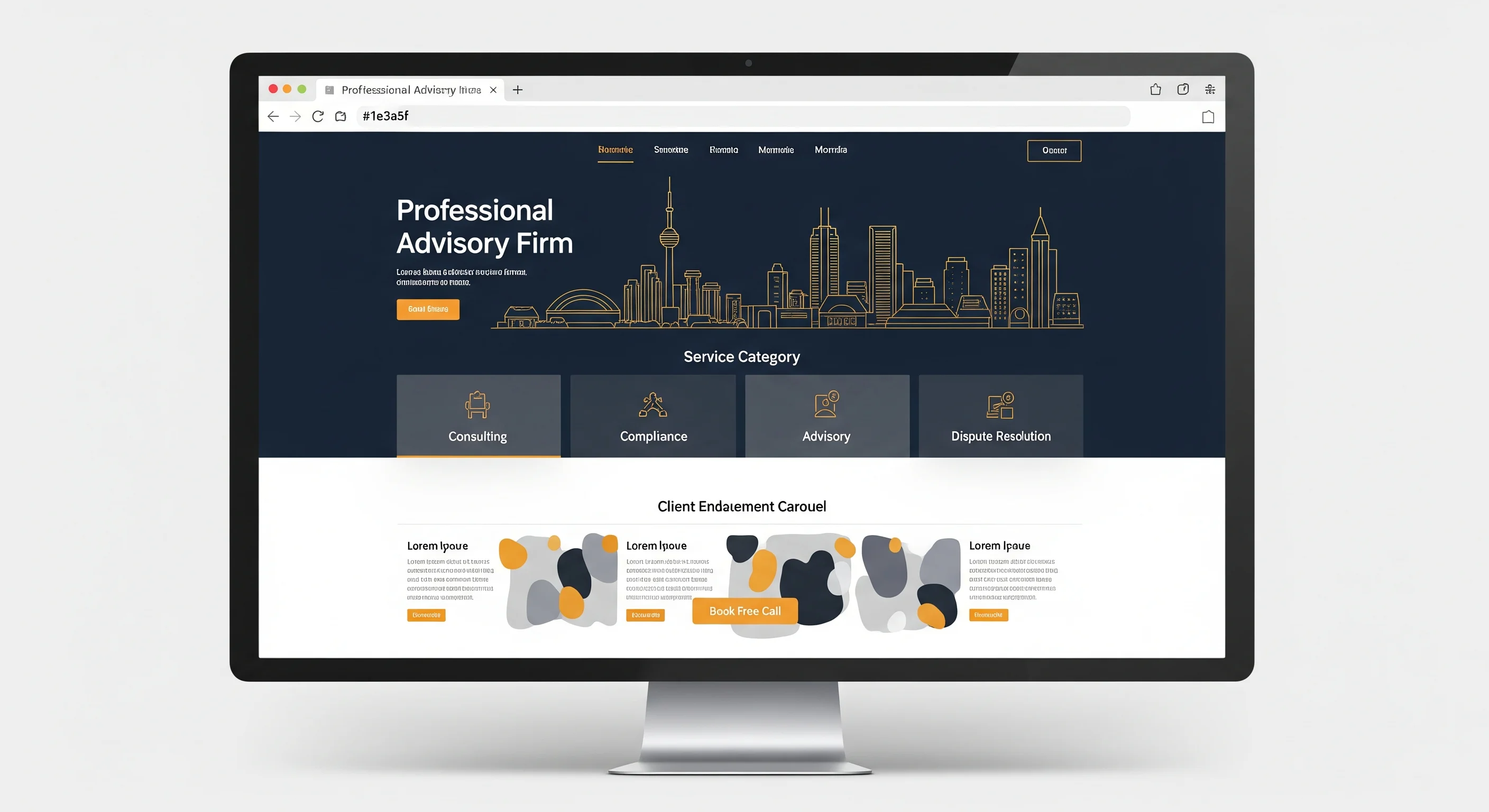 Legal website template — AI-optimized design with booking and analytics